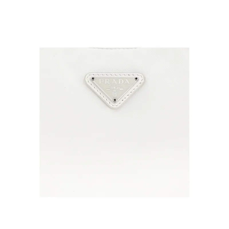 PRADA Hobo Fabric Shoulder Bag Handbag Shoulder Bag Women's White-5