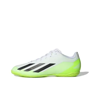 Adidas X Crazyfast.4 IC/IN Cushioning, Wear Resistant Soccer Shoes Men's White Green Black