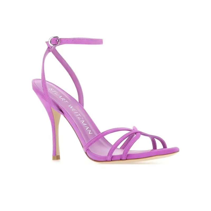 stuart weitzman Nudist 100mm Suede Sandals-1