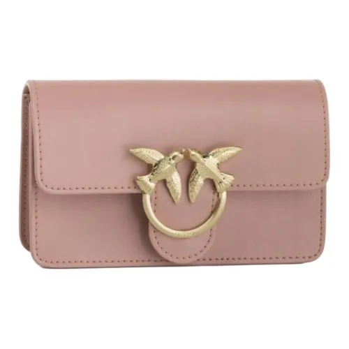 PINKO Baby LoveSIMPLY Natural Leather Crossbody Bag Shoulder Bag Women's Pink