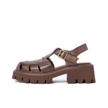 BELLE Roman Sandals 5CM Women's Brown, Black