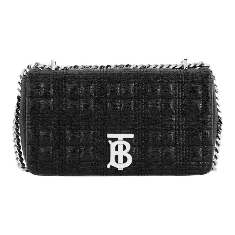 Burberry Lola Bag Lambskin Crossbody Bag, Shoulder Bag Women's Black-0