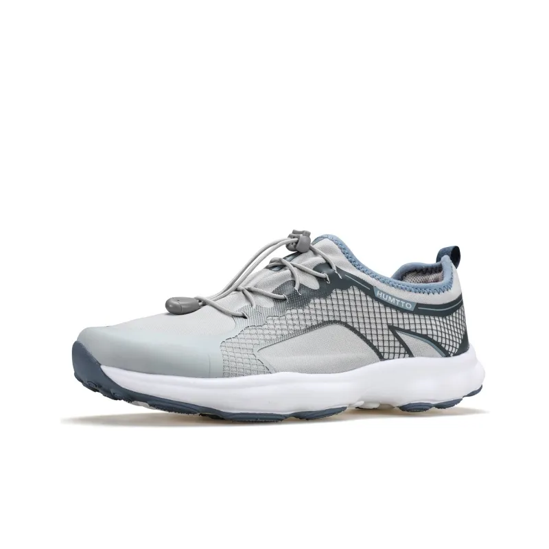 HUMTTO Cushioned Wear Resistant Slip Resistant Low Top Outdoor Shoes Men's Gray Blue-1