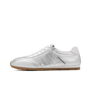 BELLE Track Collection 'Silver Thread Roll' Wear Resistant Low Top Casual Shoes Women's Silver Beige Pink Blue