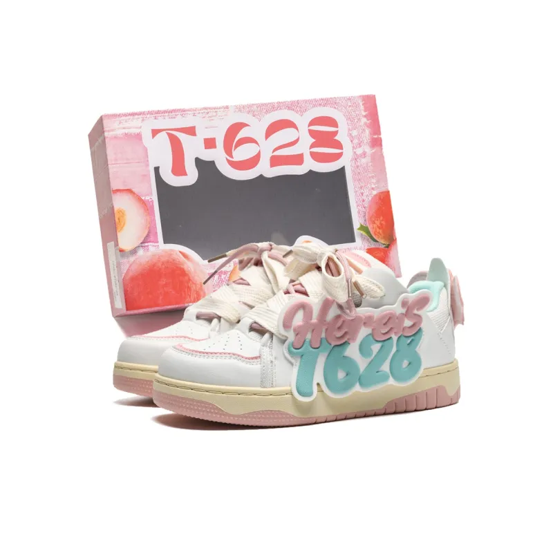 T628 Puffy Shoes Abrasion Resistant Slip Resistant Low Top Skateboard Shoes Women's-0