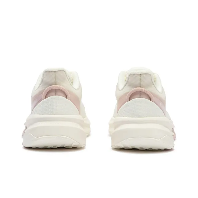 361° Cushioned Slip Resistant Abrasion Resistant Low Top Casual Running Shoes Women's White Pink-3