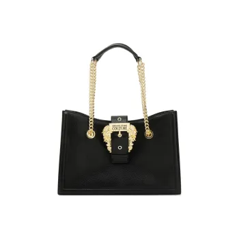 VERSACE JEANS COUTURE Synthetic Leather Handbag, Shoulder Bag Women's Black