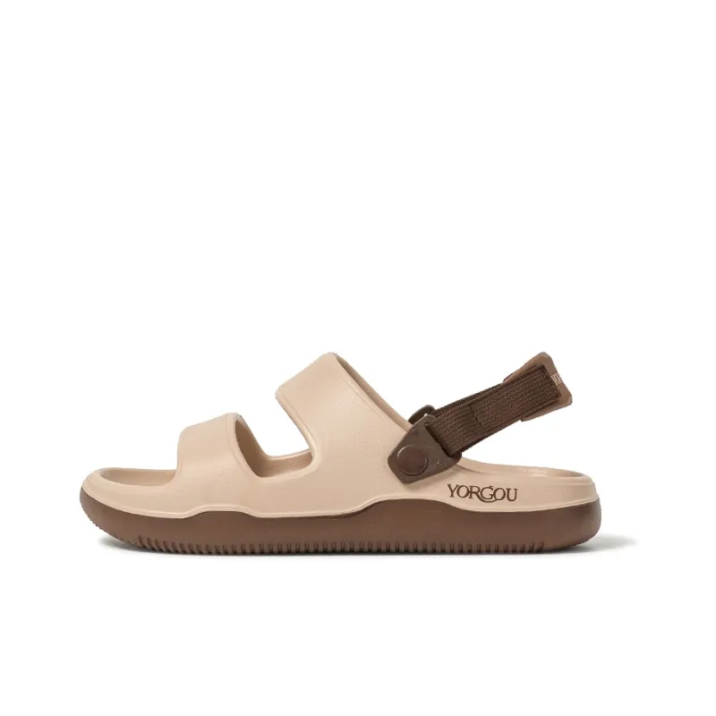 Far port Beach Sandals Unisex Milk Tea/Toffee Orange/Pearl White/Night Black/Dark Brown-0