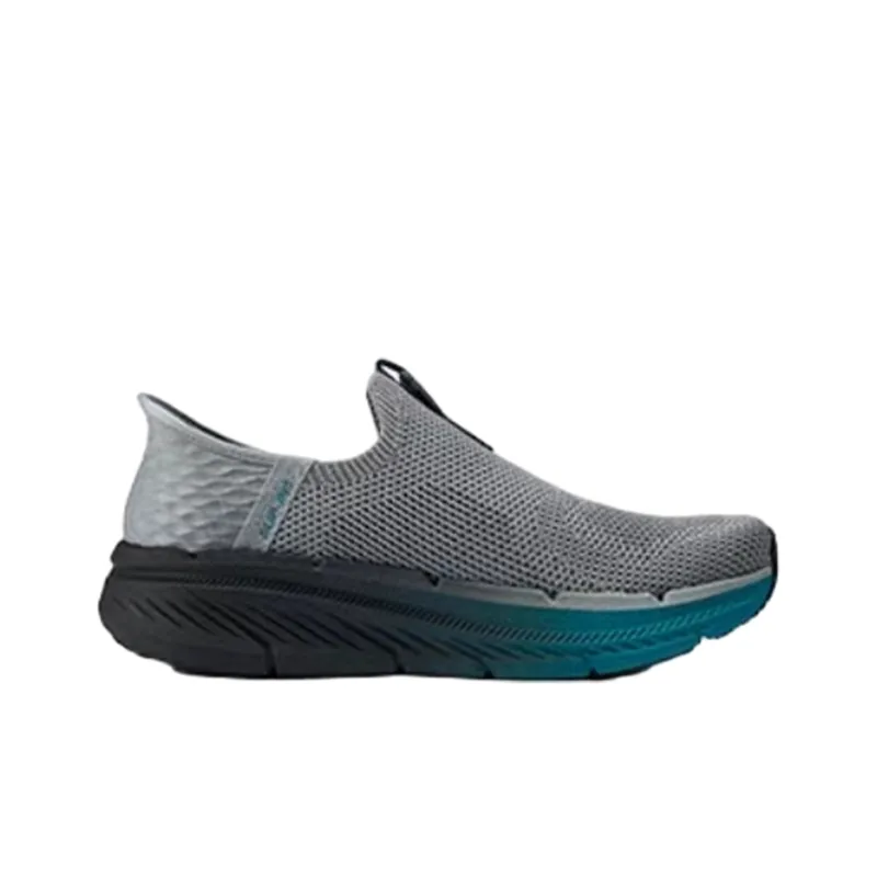 Skechers Cushioning Anti Slip And Wear Resistant Low Top Running Shoes Men's Gray-1