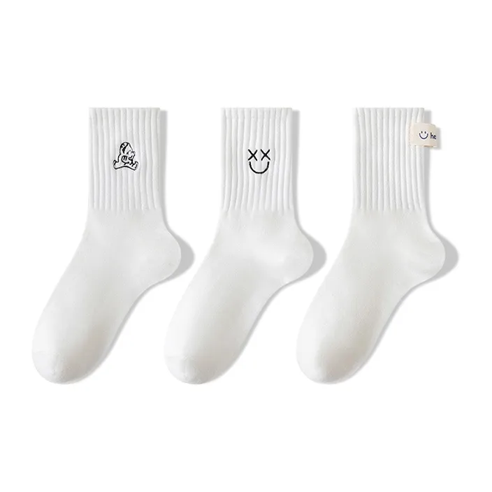 Moremoli Mid Calf Socks Women's 3 Pack-6