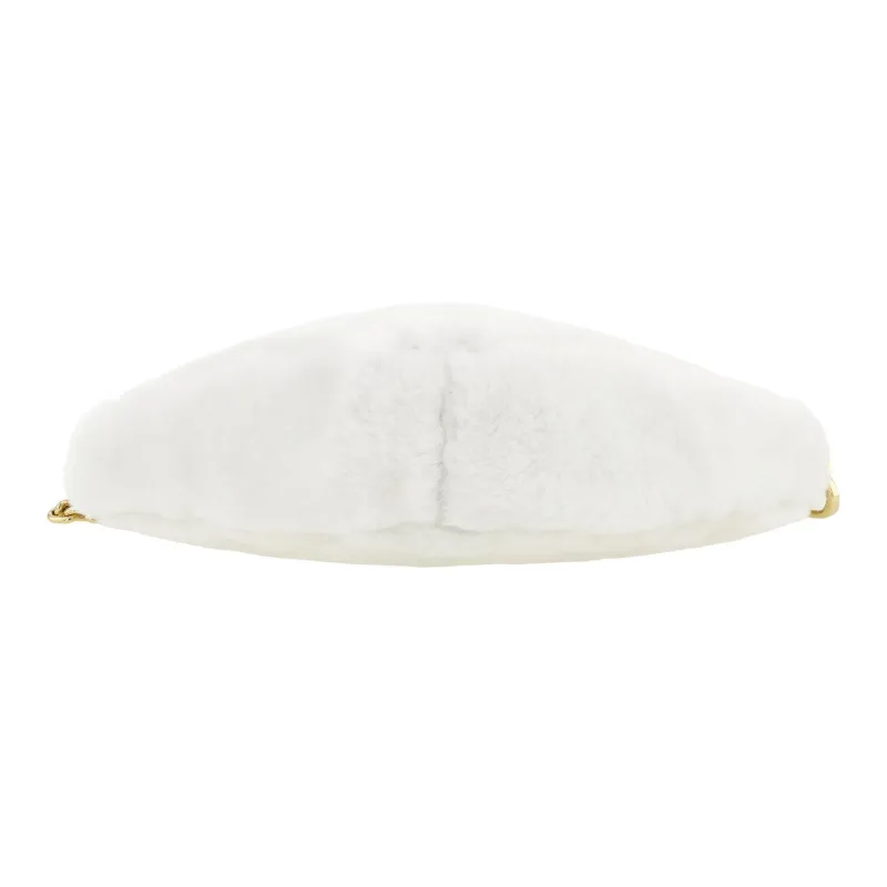 PRADA Plush Shoulder Bag Handbag Shoulder Bag Women's White-3