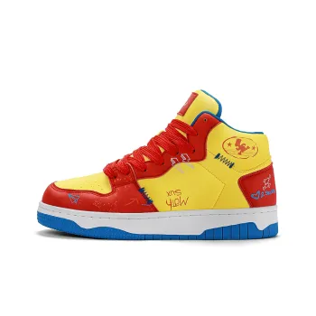 The Simpsons Skateboard Shoes Unisex High Top China Red/Knight Black