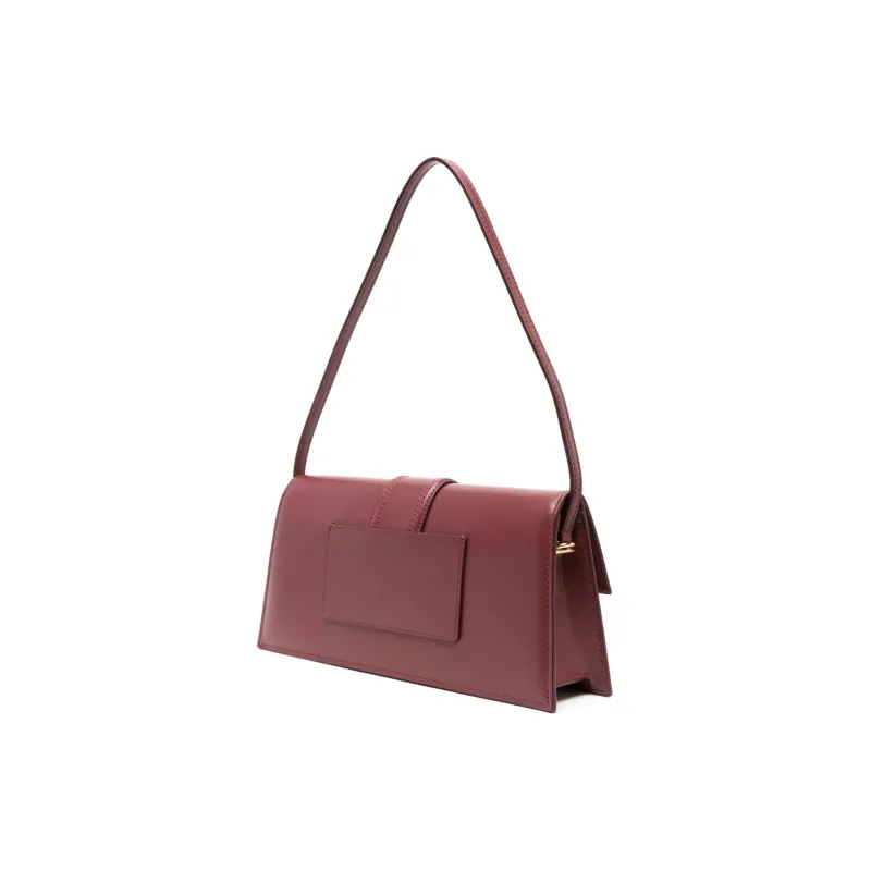 Jacquemus Le Bambino Calfskin Crossbody One Shoulder Handbag Women's Burgundy-1