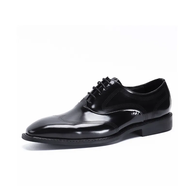 ASTON M.JAZZ Dress Shoes Men Low Top Black/Burgundy-1