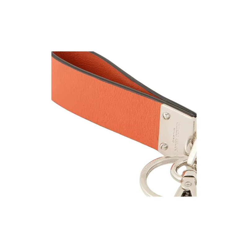 AMANI Leather Keychain Bag Accessory Men's Orange-1