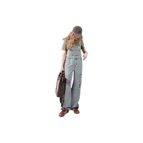 ELF SACK Overalls Women's Colorful Denim