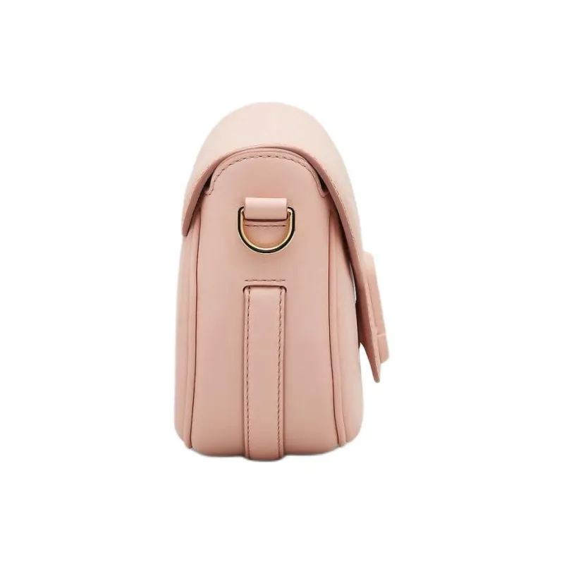 MARC JACOBS Smooth Leather Saddle Bag Shoulder Bag Crossbody Bag Small Size Women's Rose Pink-1