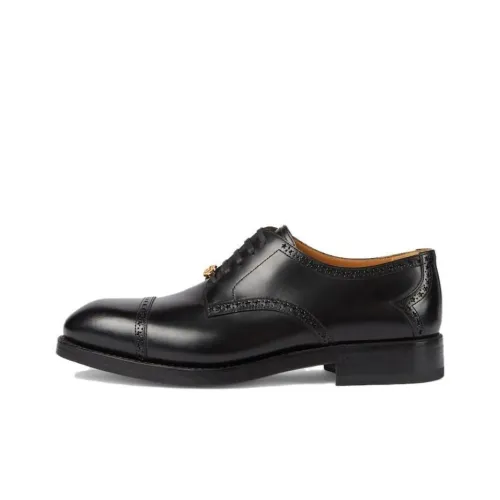 GUCCI Interlocking G-plaque Leather Brogues