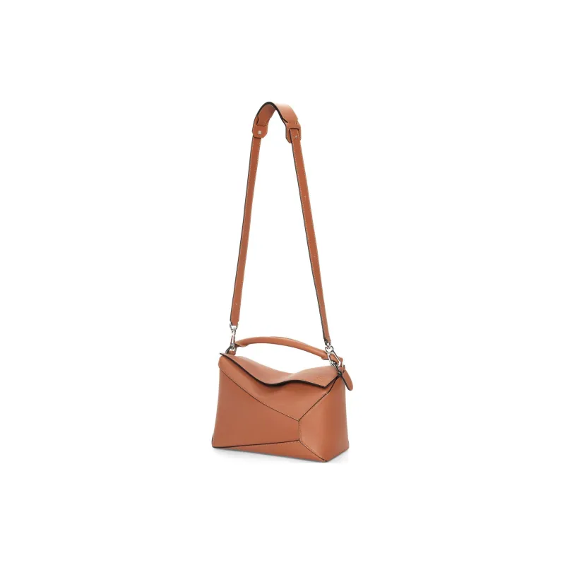LOEWE Puzzle Calfskin Crossbody Bag, Shoulder Bag Tubas Women's Tan-1