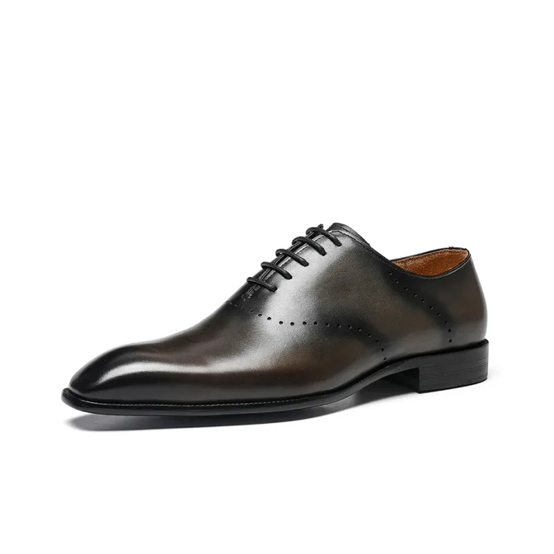 ASTON M.JAZZ Dress Shoes Men Low Top Black/Gray/Coffee-8