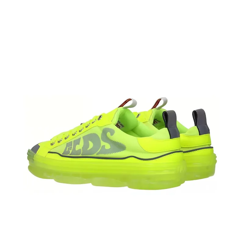 GCDS Low-Top Trendy Casual Shoes Men's Neon Yellow-4