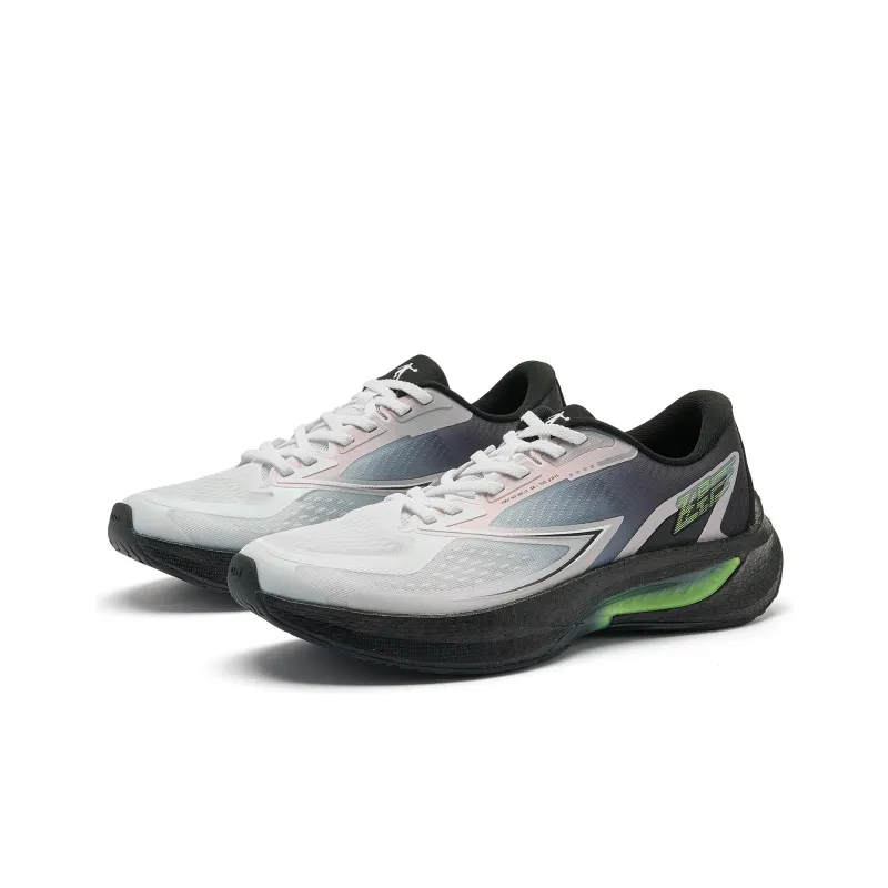 QIAODAN Flying Shadow 4.0 Anti Slip Wear Resistant Low Top Running Shoes Men's White Black-2