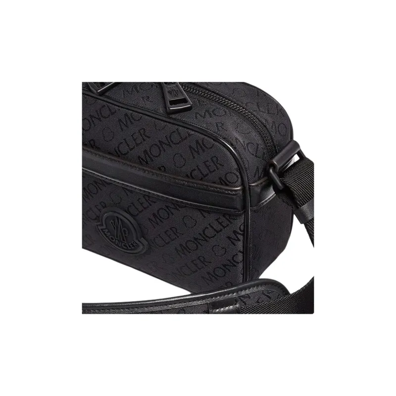 Moncler Canvas Canvas Bag Shoulder Bag Crossbody Bag Men's Black-5