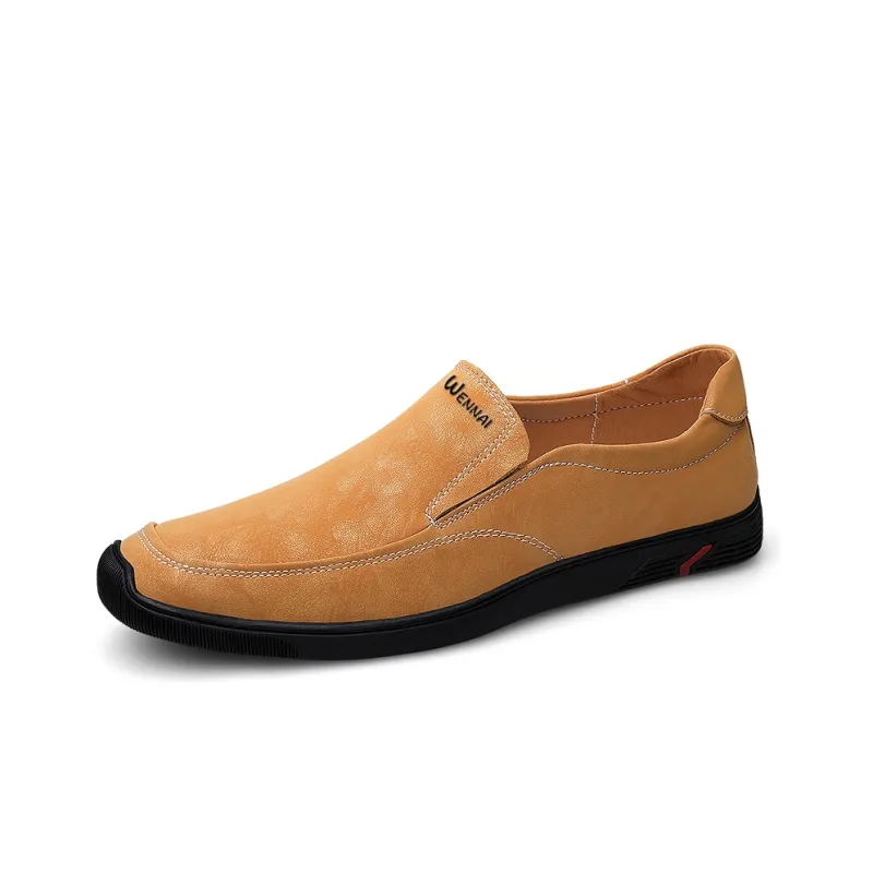 Wen Nai Beanie Shoes Men's Yellow-1