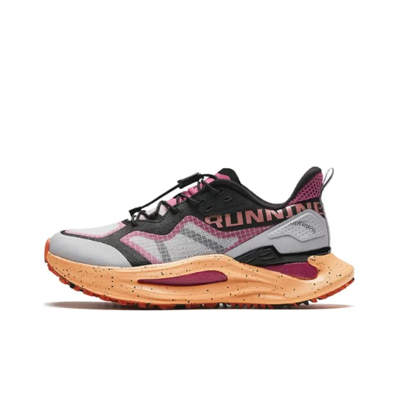 Anta Slip Resistant Low Top Running Shoes Women's Gray Black Purple-0