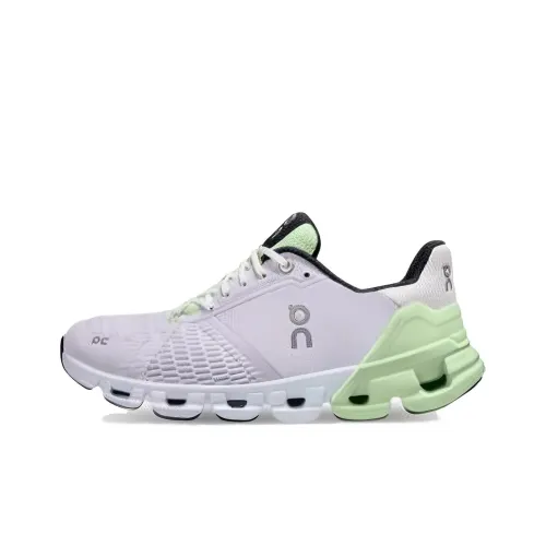 On Cloudflyer Running Shoes Women's Low-Top White/Green