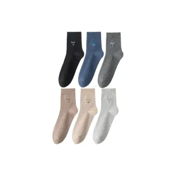 MIIOW Mid-Calf Socks Men's 6 Pack Mixed Color