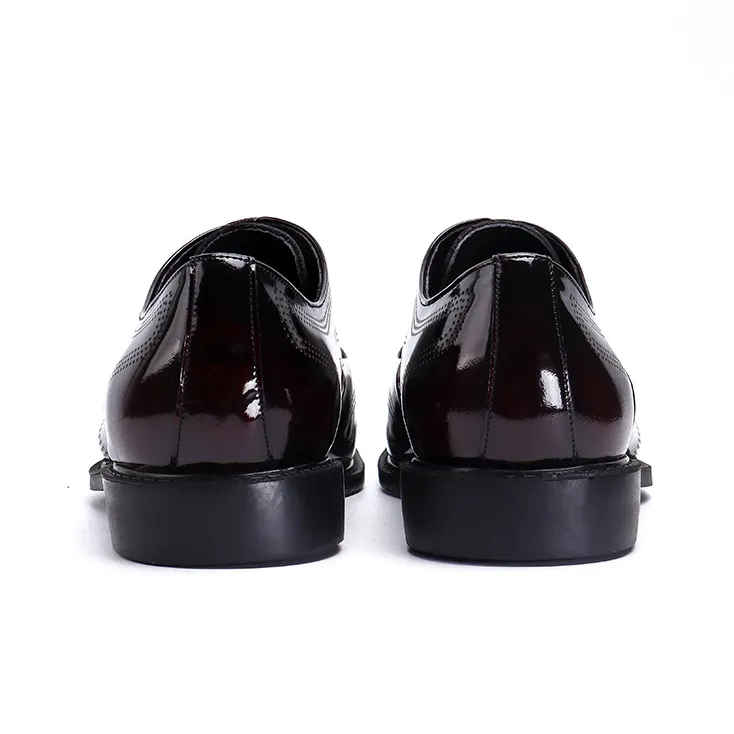 ASTON M.JAZZ Dress Shoes Men Low Top Black/Burgundy-10