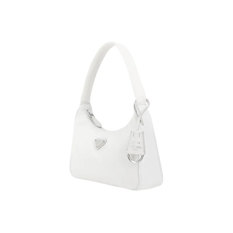 PRADA Hobo Fabric Shoulder Bag Handbag Shoulder Bag Women's White-1