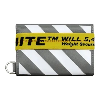 OFF-WHITE Polyamide Wallet Unisex Gray & White