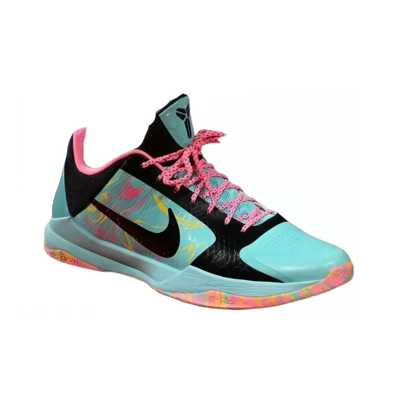 Nike Zoom Kobe 5 Protro PE Durable Breathable Low Top Basketball Shoes Men's Blue Black-1