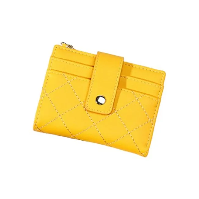 BRINCH PU Coin Purse Money Clip Wallet Card Holder Regular Women's Pink/Yellow/Blue-6