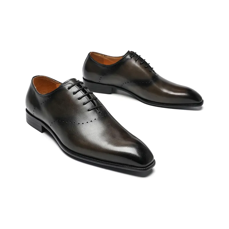 ASTON M.JAZZ Dress Shoes Men Low Top Black/Gray/Coffee-9