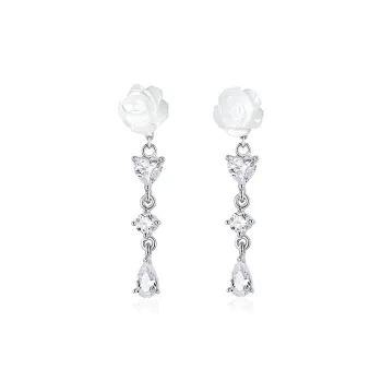 KADER S925 Silver Stud Earrings Women's