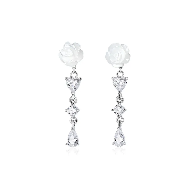 KADER S925 Silver Stud Earrings Women's-0