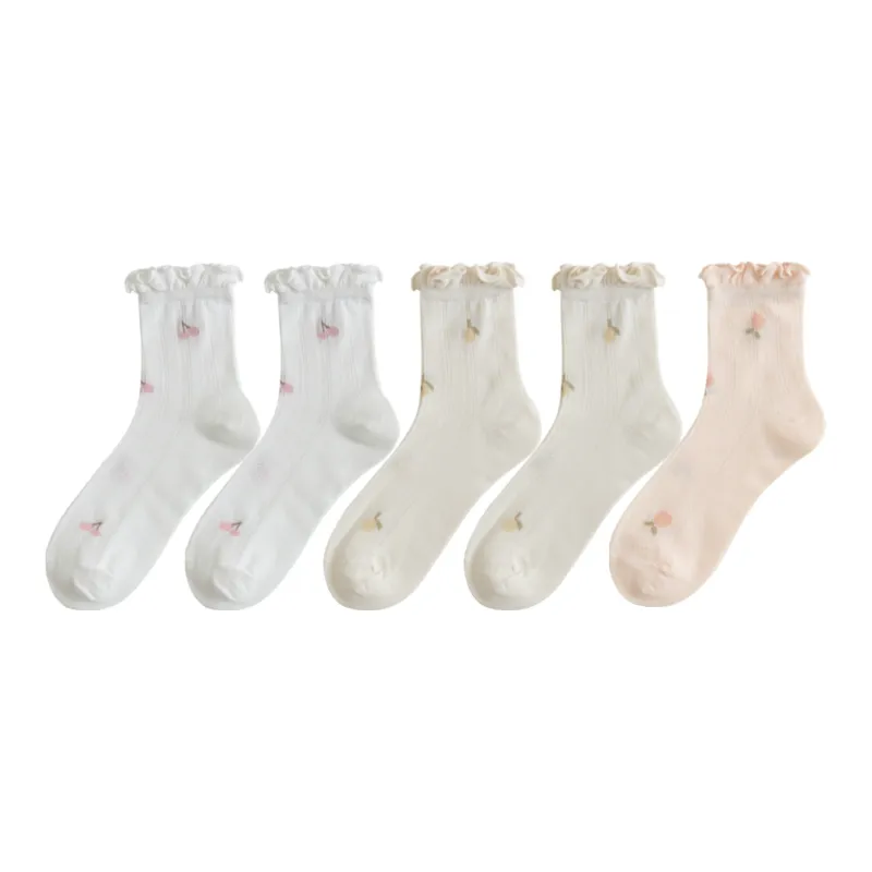 XXLLG Mid Calf Socks Women's 5 Pack-3