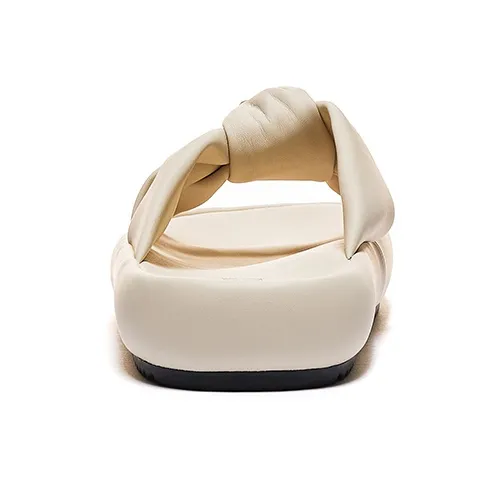 Warrior Quiet Slip Resistant Abrasion Resistant Slide Slippers Women's Beige-3
