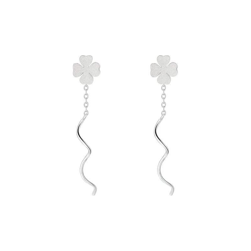LIANDUO S999 Fine Silver Drop Earrings Women's Good Luck-0
