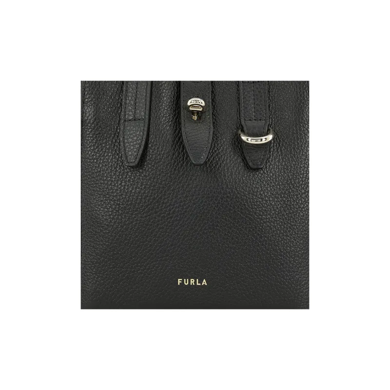 Furla Net Collection Calfskin Basket Bag Tote Bag Shopping Bag Shoulder Bag Crossbody Bag Handbag Mini Women's Black-5