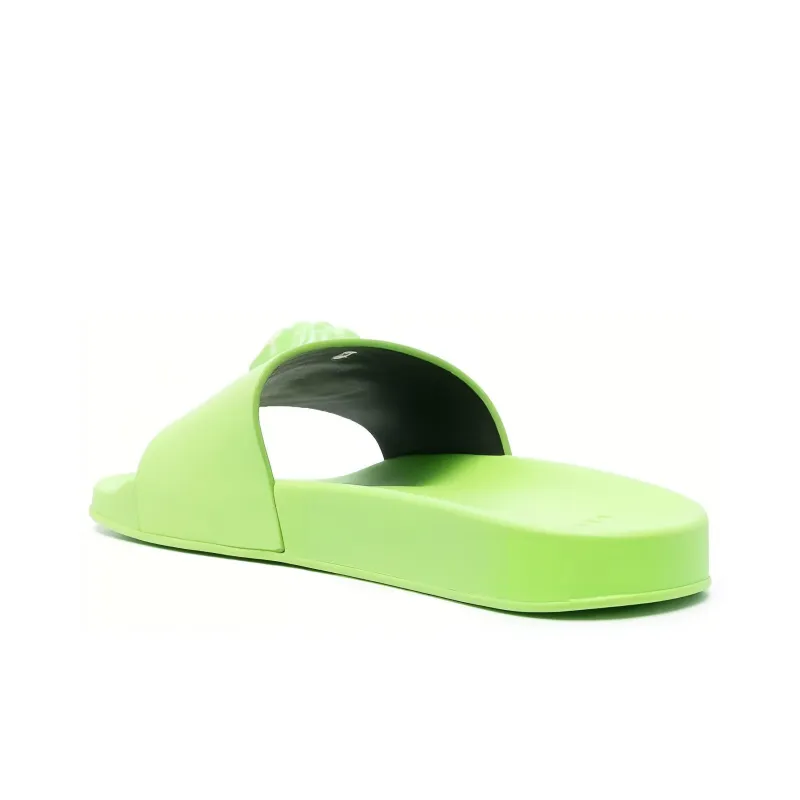 VERSACE Odor-Resistant Slide Slippers Men's Green-3