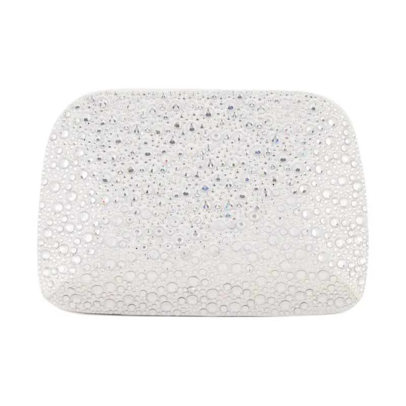 GIORGIO ARMANI Viscose Blended Mulberry Silk One Shoulder Crossbody Clutches Women's Ivory-2