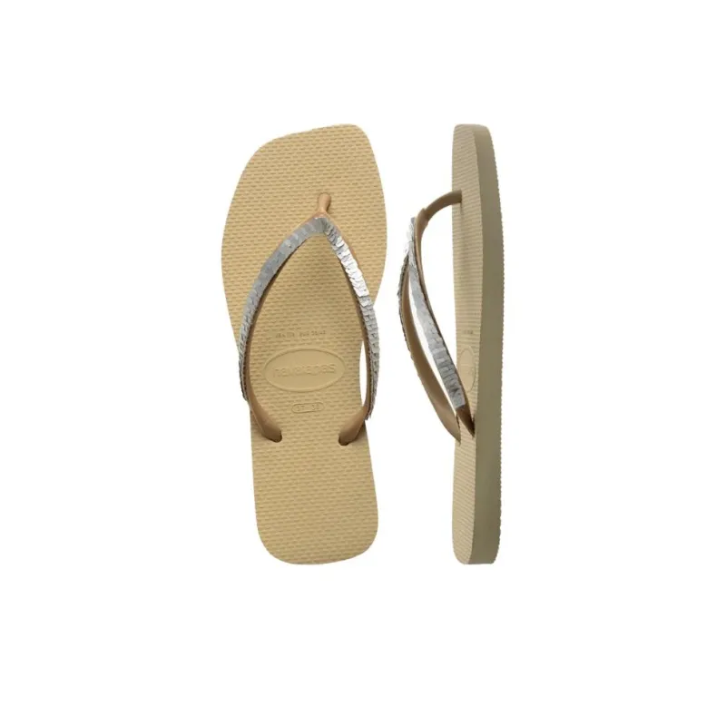 Havaianas Odor Resistant Quiet Quick Dry Flip Flops Women's Sand Gray-4