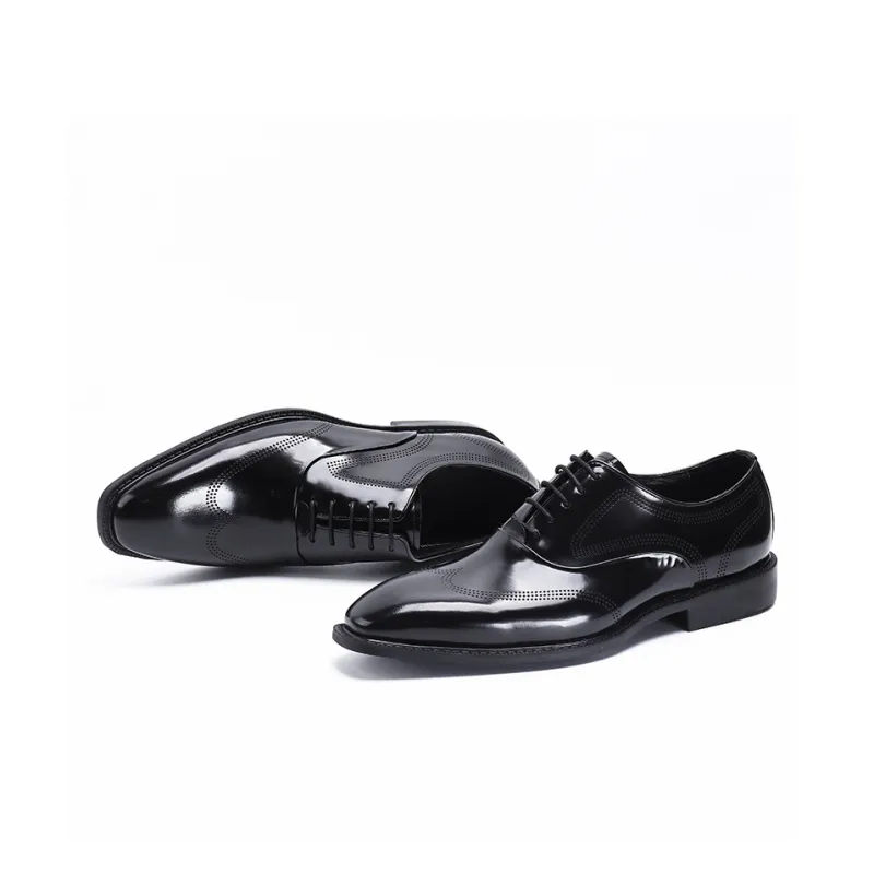 ASTON M.JAZZ Dress Shoes Men Low Top Black/Burgundy-3