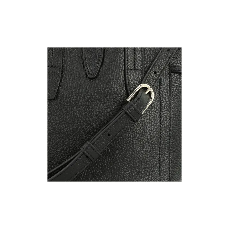 Furla Net Collection Calfskin Basket Bag Tote Bag Shopping Bag Shoulder Bag Crossbody Bag Handbag Mini Women's Black-4