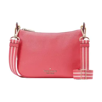 Kate Spade Pebbled Leather Shoulder Bag Crossbody Bag Small Size Women's Pink Paprika