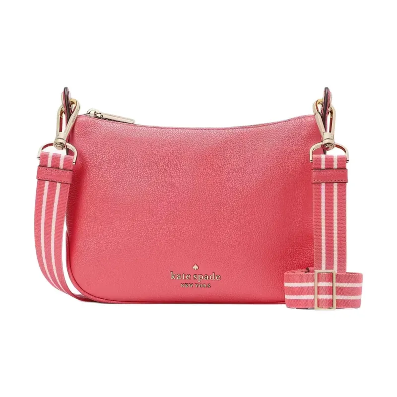Kate Spade Pebbled Leather Shoulder Bag Crossbody Bag Small Size Women's Pink Paprika-0
